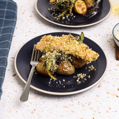 Pesto Salmon Traybake