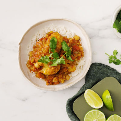 Slow Cooker Cauliflower & Chickpea Curry