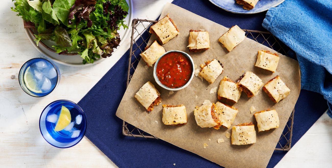 Healthier sausage rolls