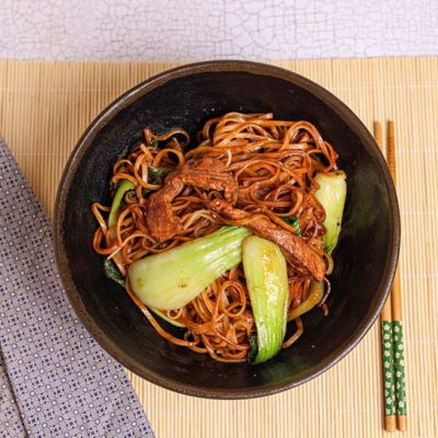 Pork & Bok Choi Noodle Stir Fry
