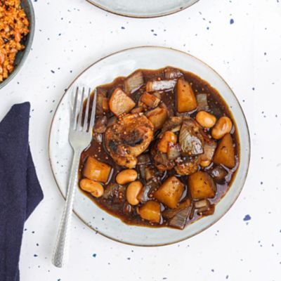 Pork, Cannellini Bean & Apple Casserole