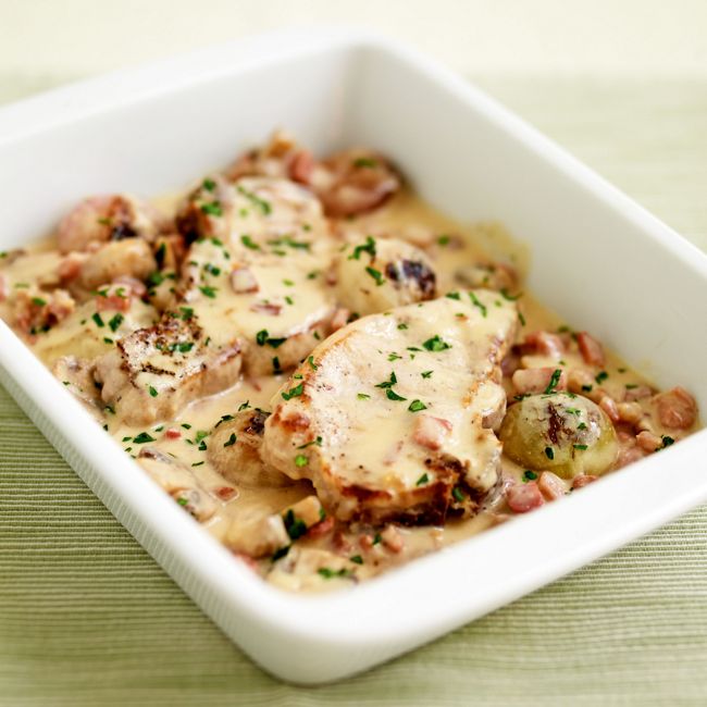 Pork Chops Ardennaise