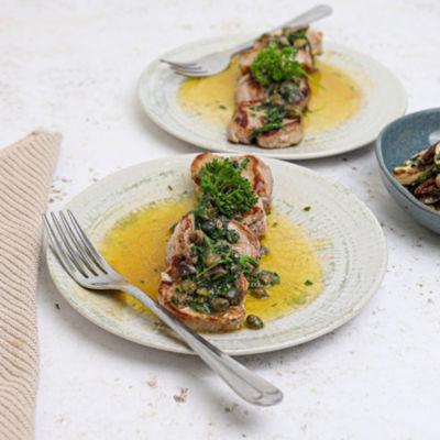 Pork Fillet with Garlic & Capers