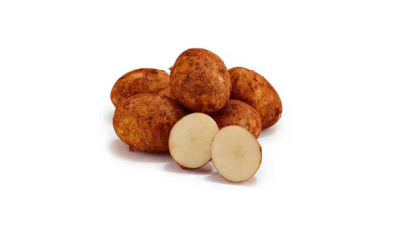 Brushed potatoes