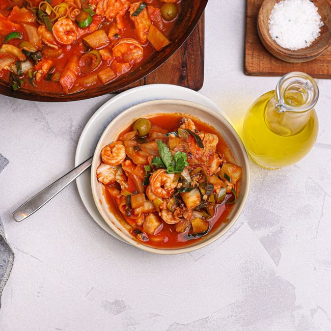 Prawn, Cod & Fennel Stew