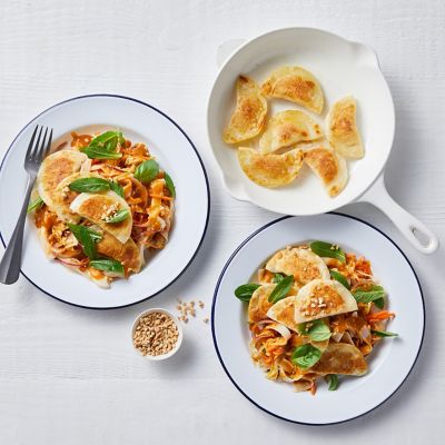 Prawn dumpling pad Thai