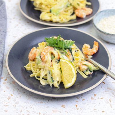 Prawn, Lemon & Zucchini Fettuccine