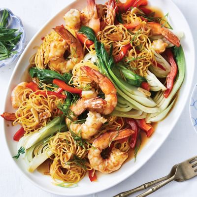Prawn longevity noodles