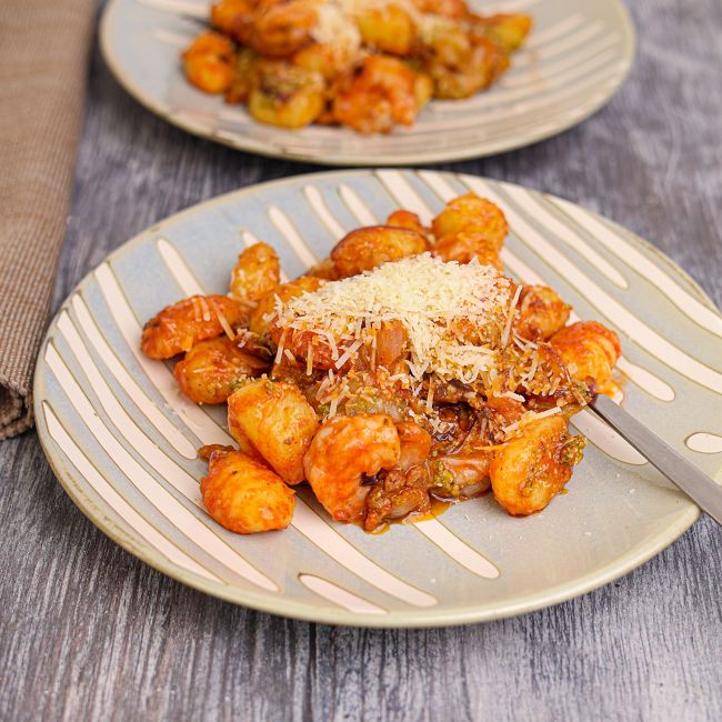 Prawn, Tomato & Pesto Gnocchi