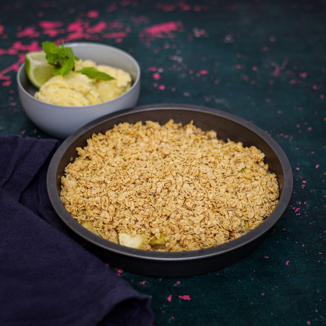 Pressure Cooker Apple Crumble
