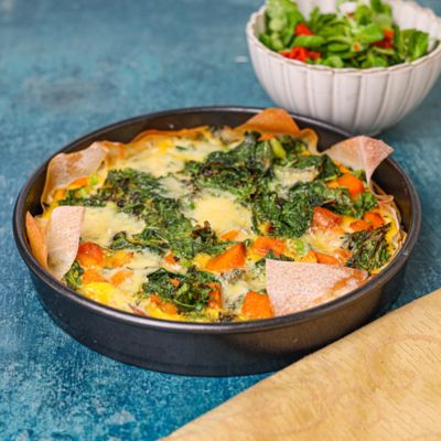 Pumpkin & Blue Cheese Filo Pie