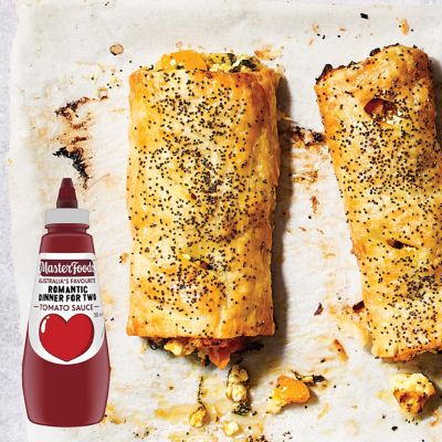 Pumpkin, Feta & Spinach Rolls