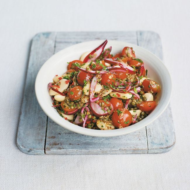 Puy Lentil & Butter Bean Salad With Chilli Dressing