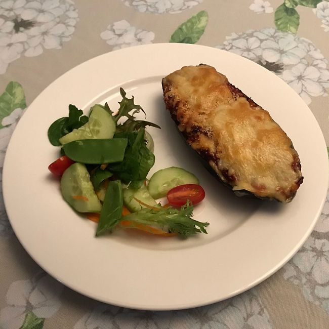 Eggplant Parmigiana With Salad