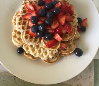 Banana waffles