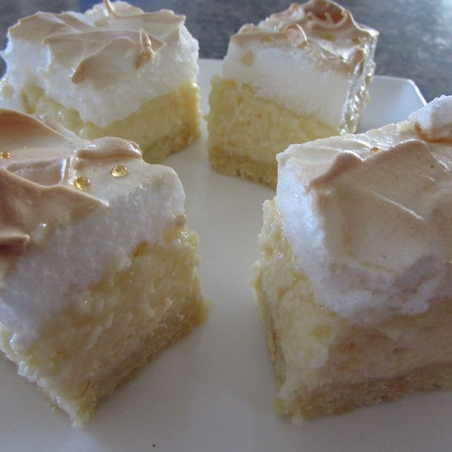 Meringue Coconut and Custard Slice