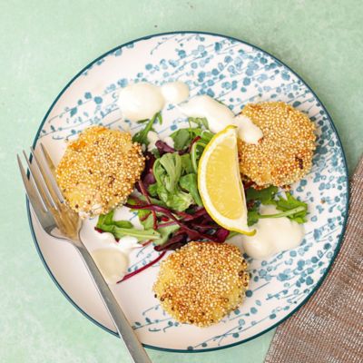 Quinoa Coated Fish Cakes