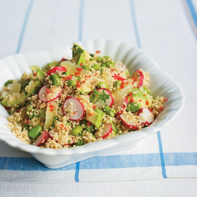 Spicy Quinoa, Broad Bean & Avocado Salad