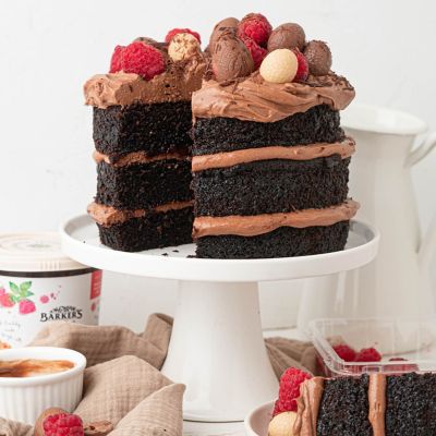 Raspberry and Chocolate Layer Cake