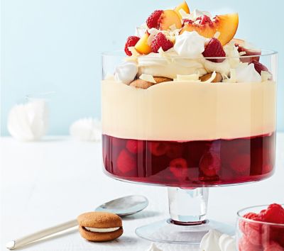 Raspberry, White Chocolate & Ginger Kisses Trifle