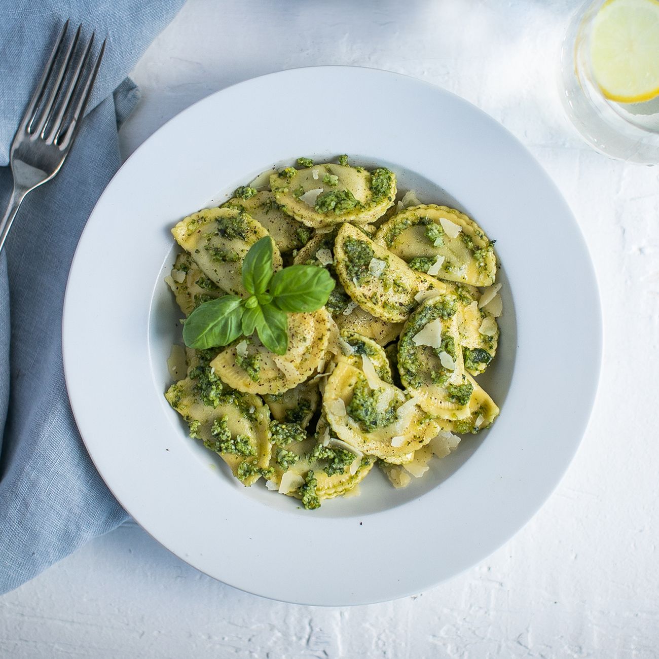 Ricotta And Spinach Agnolotti With Basil Pesto Recipe Woolworths