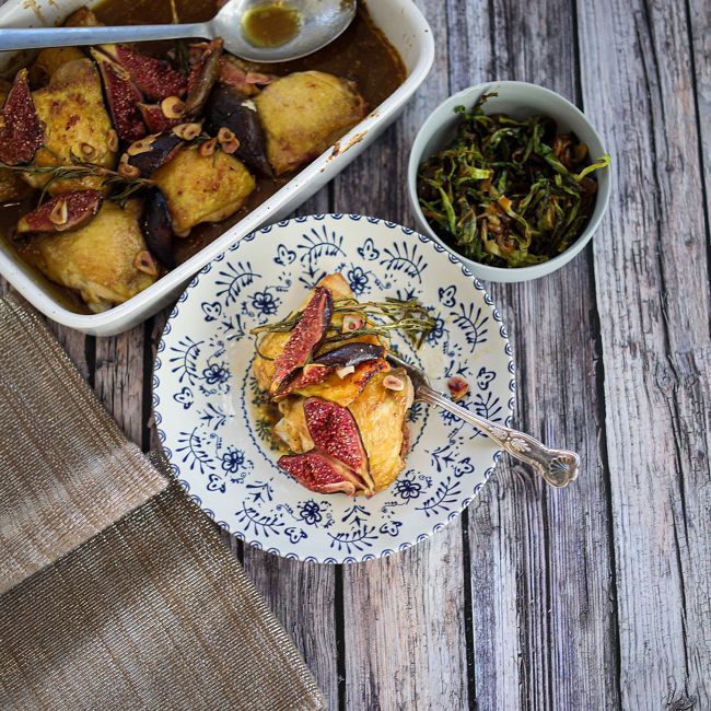Roast Chicken with Fig & Balsamic Dressing