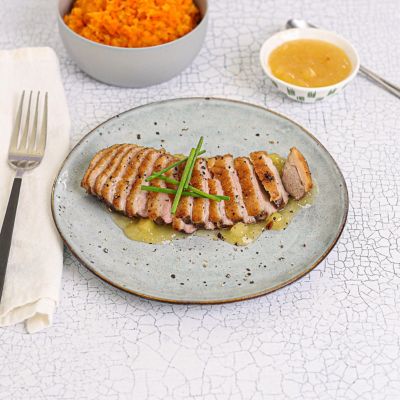 Roast Duck with Apple Sauce
