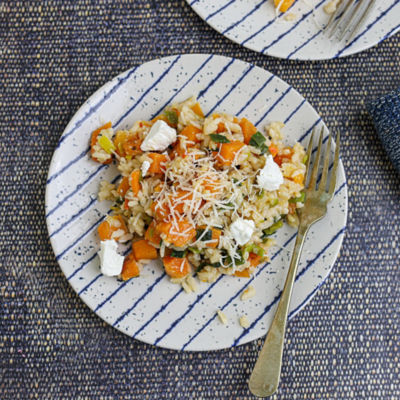 Roasted Carrot & Goats Cheese Risotto