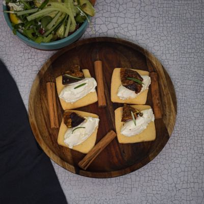 Roasted Figs, Feta Marscapone