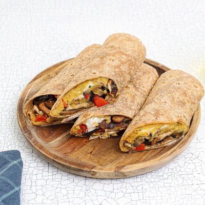 Roasted Vegetable & Goats Cheese Wraps