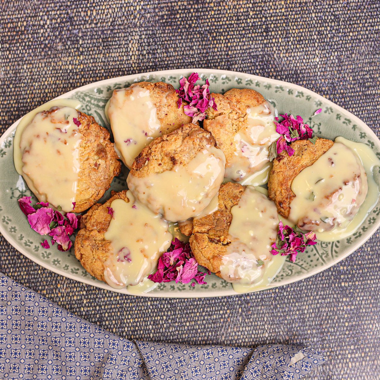 Rose & Pistachio Shortbread Cookies