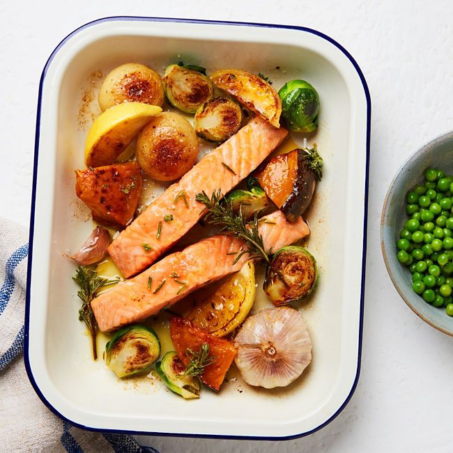 Salmon Traybake With Roast Veggies