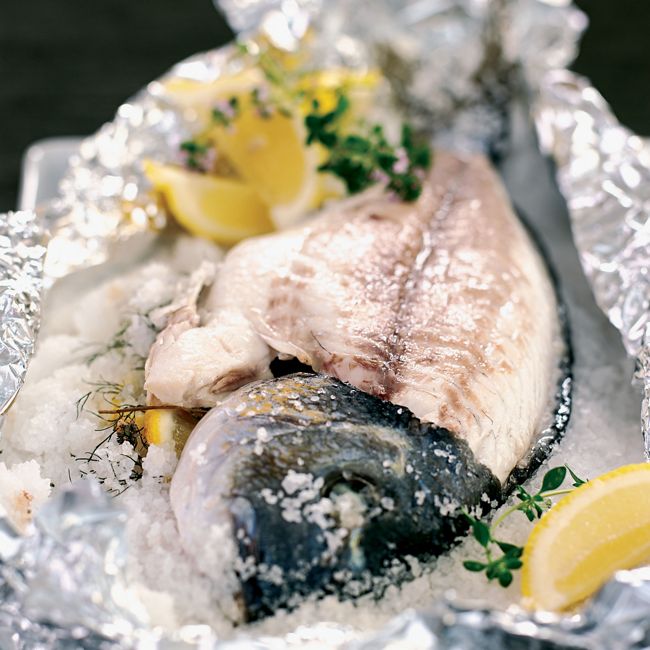 Sea Bream In A Salt Crust