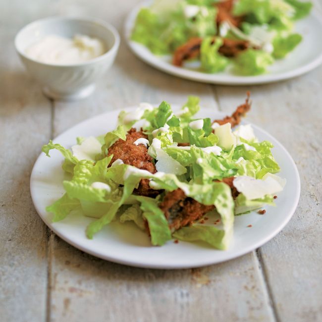 Crunchy Sardine Caesar Salad