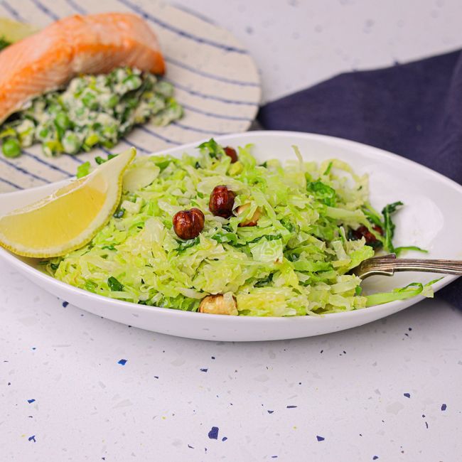Sauteed Cabbage with Lemon & Hazelnuts