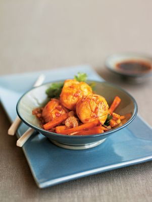 Scallops In A Rich Szechuan Sauce