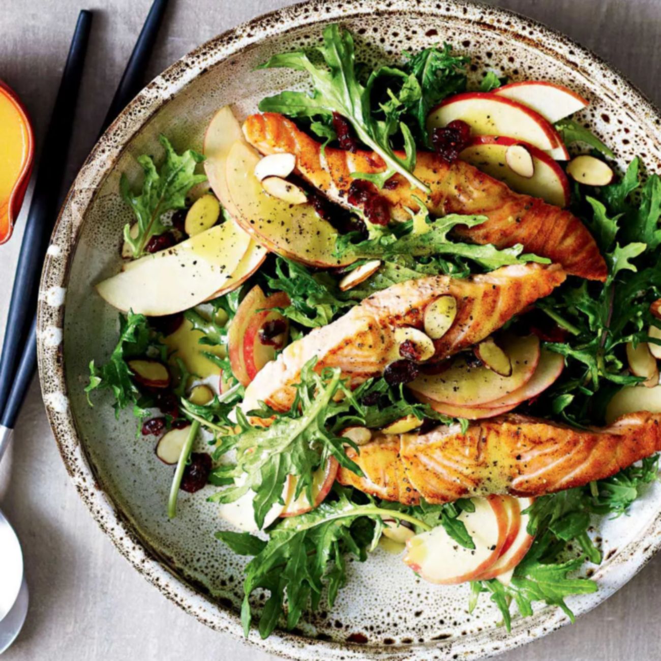 Scandinavian seared salmon with apple salad