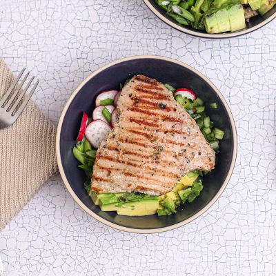 Seared Tuna Sushi Bowl with Ponzu Dressing