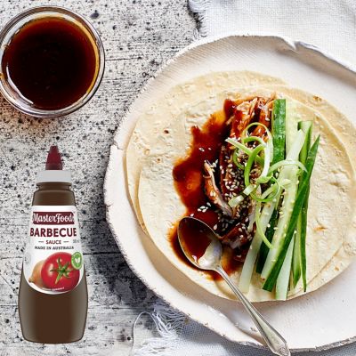 Shredded BBQ Chicken Pancakes