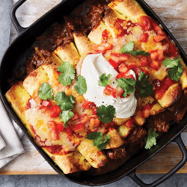 Slow-Cooked Lamb Enchiladas