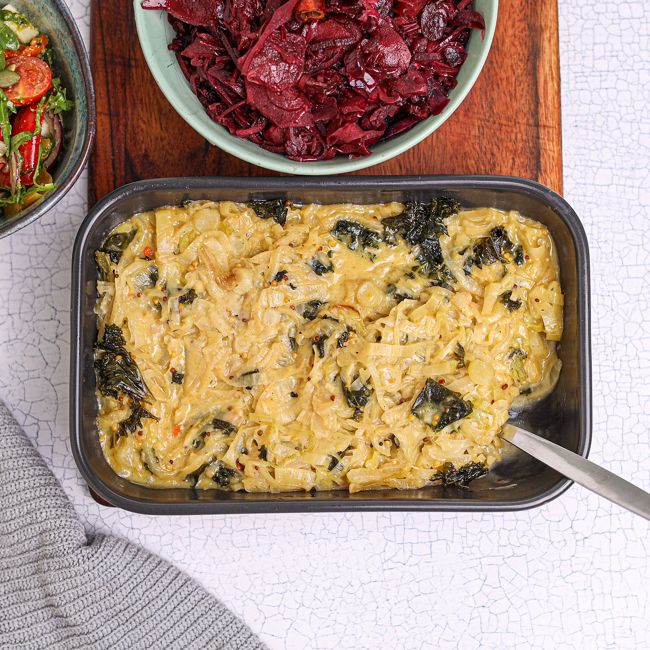 Slow Cooker Creamy Kale & Leeks