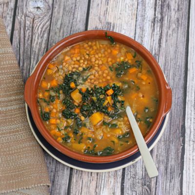 Slow Cooker Lentil & Butternut Soup