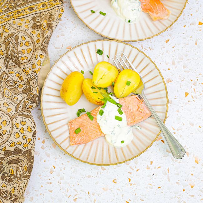 Slow Cooker Poached Salmon
