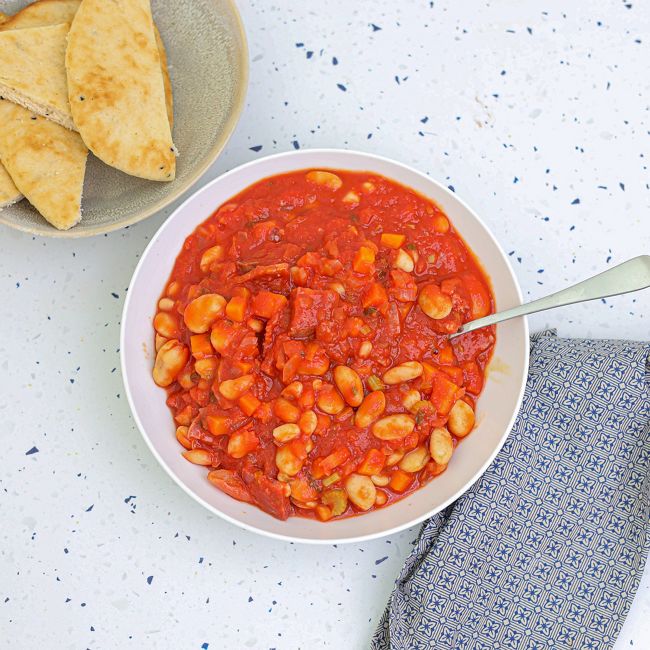 Slow Cooker Pork, Butter Bean & Squash Stew