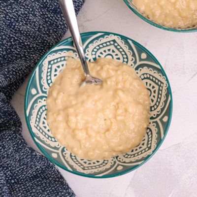 Slow Cooker Vanilla Rice Pudding