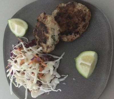 Thai chicken burgers.
