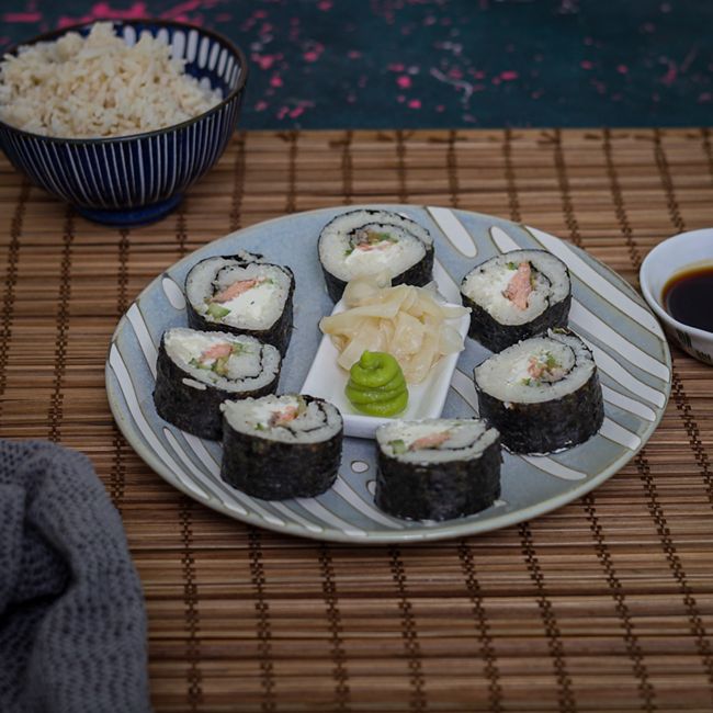 Smoked Salmon California Roll