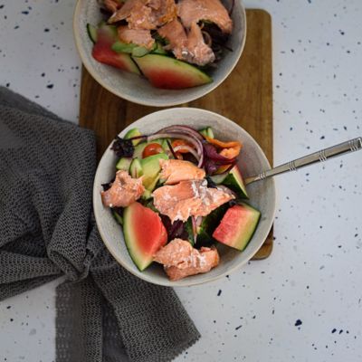 Smoked Salmon Watermelon Salad