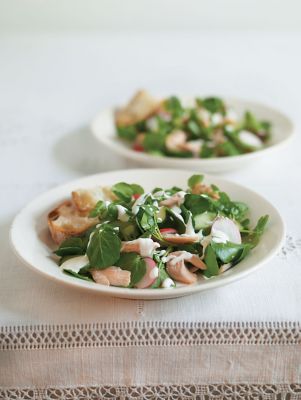 Smoked Trout, Cucumber & Radish Salad