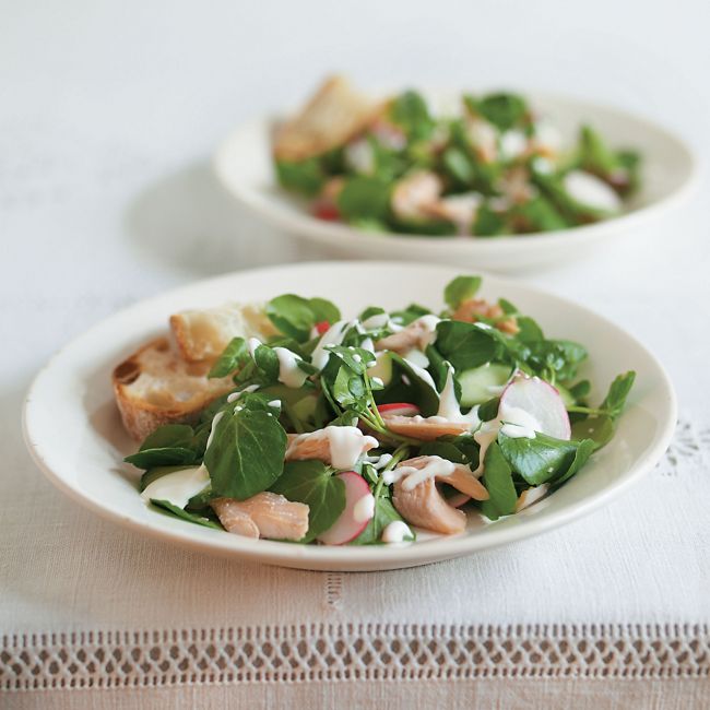 Smoked Trout, Cucumber & Radish Salad